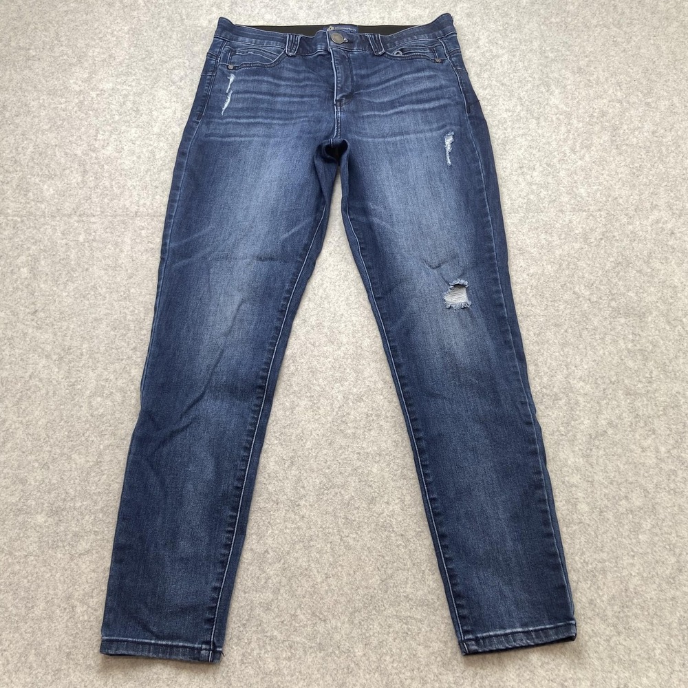 Democracy Ab Solution Skinny Jeans Womens 14 33x29 Distressed High Rise Stretch